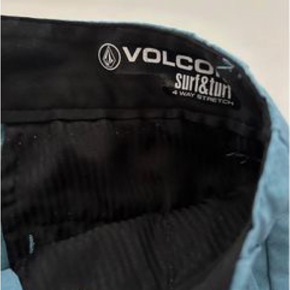 VOLCOM Surf & Turf boys size 14 casual teal shorts - Picture 4 of 5